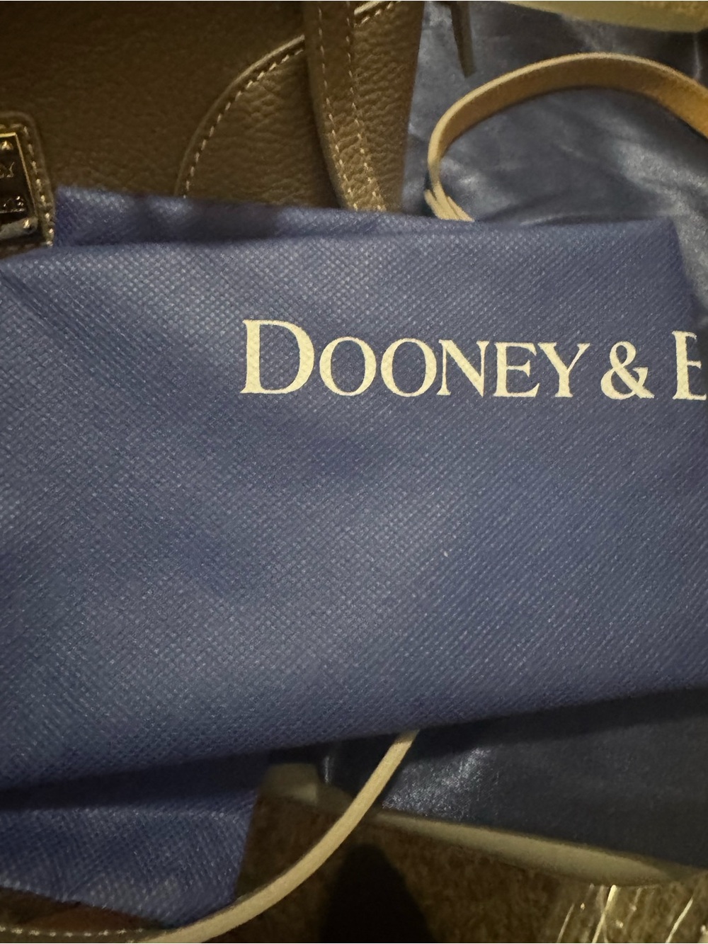 Dooney & Bourke Taupe Pebble Leather Mini Satchel (dust bag included) - Picture 4 of 6